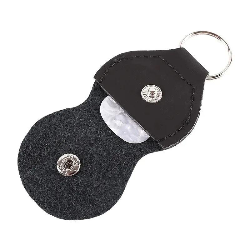.1 Pc High Quality Leather Guitarra Plectrum Case Bag Guitar Pick Holder Genuine Keychain Shape Guitar Accessories Storage Box..