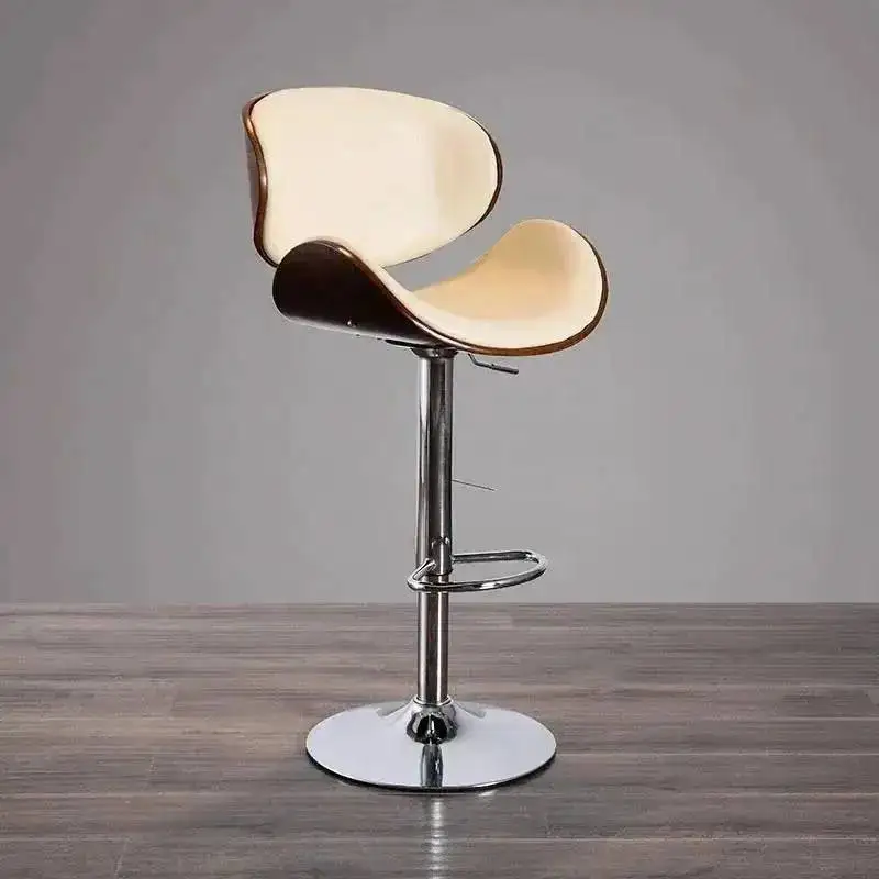 Modern Adjustable Minimalist High Minimalist Stool Nordic Chair Stool Backrest Rotatable Height Bar Feet Modern Luxury Bar Stool
