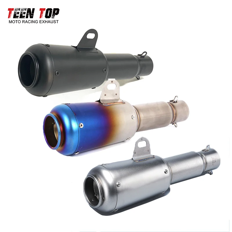 51MM Motorcycle Exhaust Muffler Sport Escape Moto Muffler For Dukati 696 848 CFR230 NC750X Tmax 500 530 Slip-on Exhaust Tailpipe