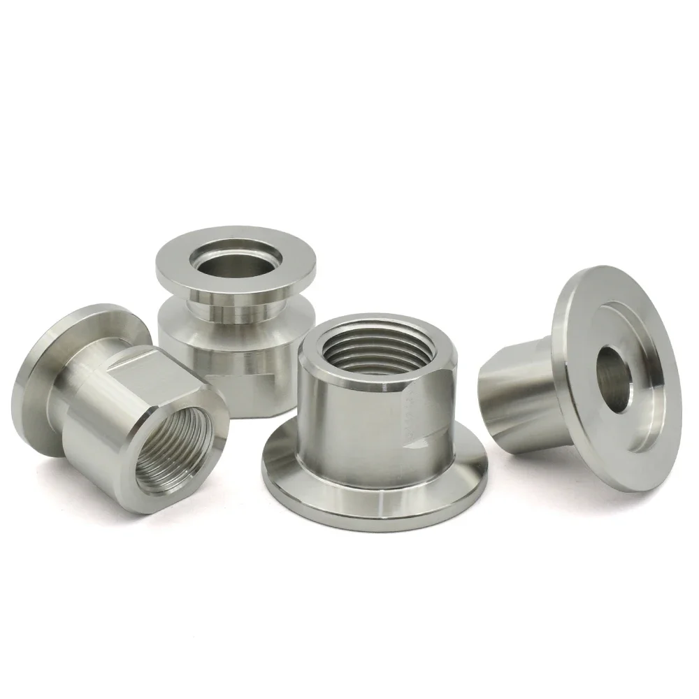 Stainless Steel  Internal Thread Vacuum Flange Joint Milled Edge Inner Thread Joint