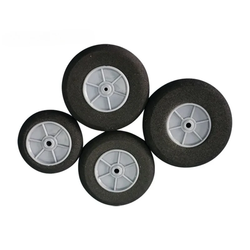 Roues d'avion modèle 25-110mm, pneus en éponge, 2 pièces/lot, train d'atterrissage de haute qualité pour avion RC, pièces de rechange en mousse durables