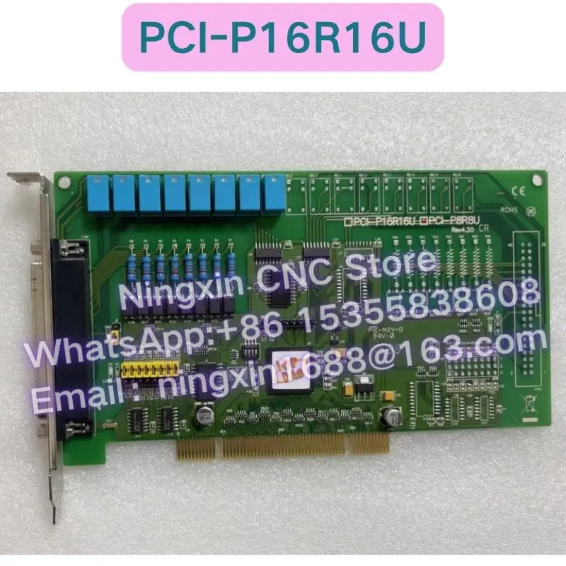 Second-hand PCI-P16R16U Digital input relay output card Functional test OK Fast delivery