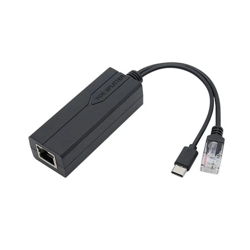 POE Spliter Adapter Cable, Power Supply Module, DC 48V to 5V, TYPE-C Isolation, 100M, IP Camera, Ethernet