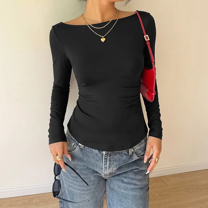 Women's Casual Lace Blouse with Lace Insert Slim Fit Round Neck Solid Color Bow Sweet Fresh Short Sleeved T-shirt Style Shirt