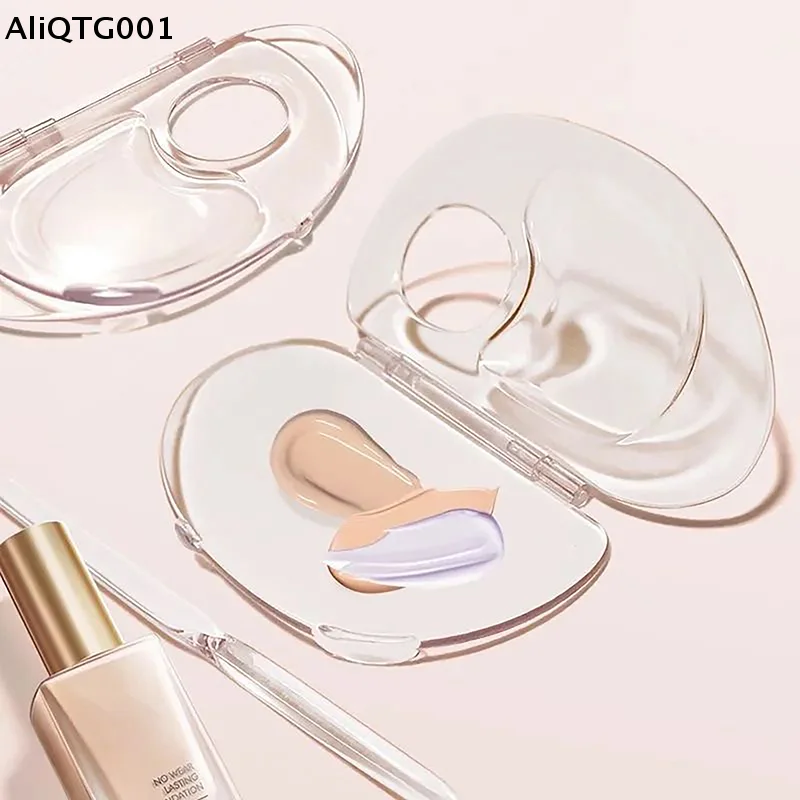 2PCS/SET Transparent Folding Makeup Color Palette Liquid Foundation Mixing Tray Cosmetic Color Board Cream Mixing Organizer