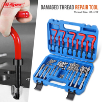 ​Hi-Spec 131PC Mechanic Tools Thread Kit - M5-M12 Drill/Tap/Impactor Set for Automotive Damaged Screw Repair & Extraction​​