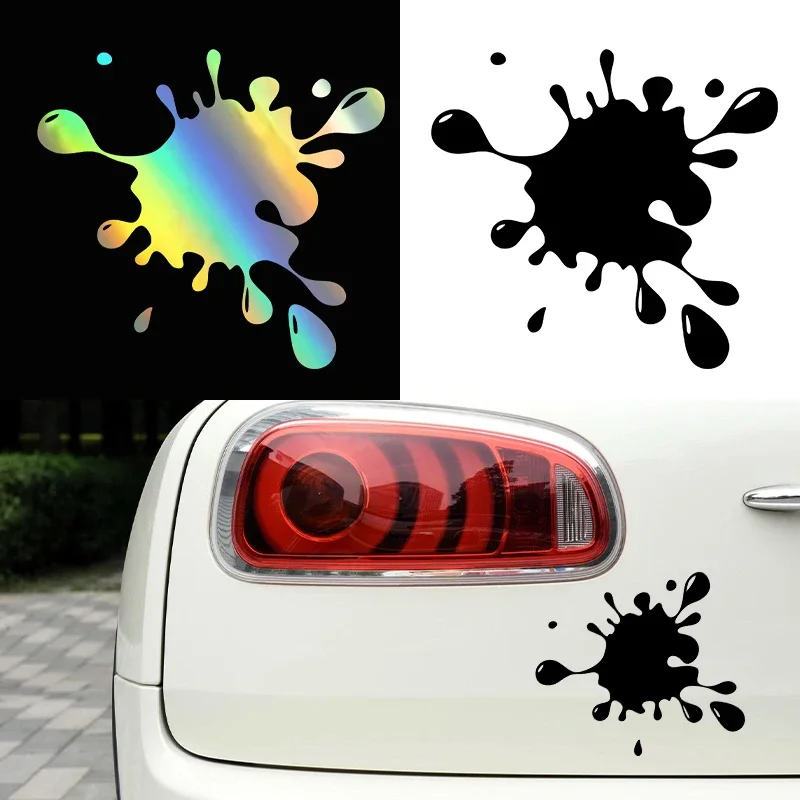 2Pcs Car Interior Stickers with Interesting Spots Vinyl Stickers White/black Car Stickers for Car Decorations