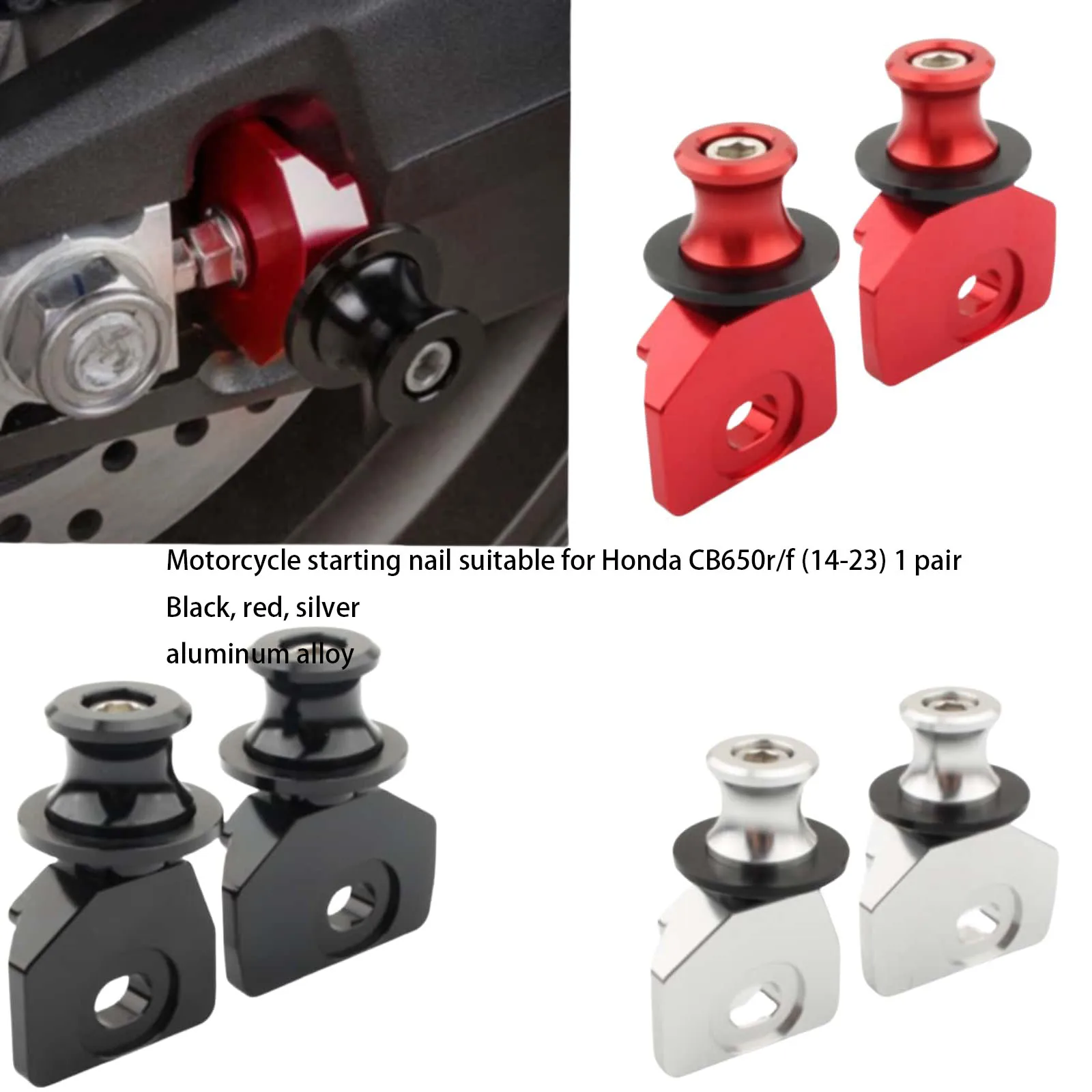 

Motorcycle Spools Bolts Chain Adjuster Bolts Rear Stand Lift Frame Support For Honda CB650R CB650F CBR650F 2014–2023