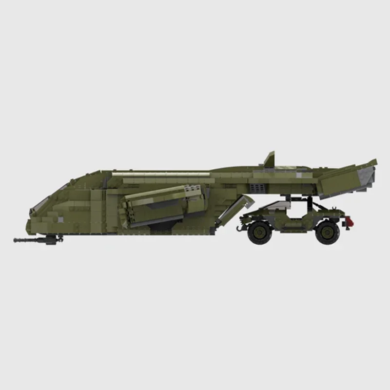 Moc Bausteine Militär modell D77 Truppe Transport Schiff Technologie modulare Blöcke Geschenke Spielzeug für Kinder DIY Sets Montage