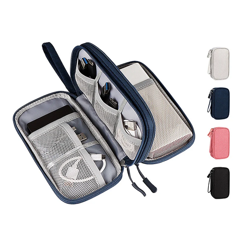 Cable Organizer Bag Travel Bag Organizer Data Wire Headphone Case Power Bank Storage Bag Waterproof Multi-Function Portable