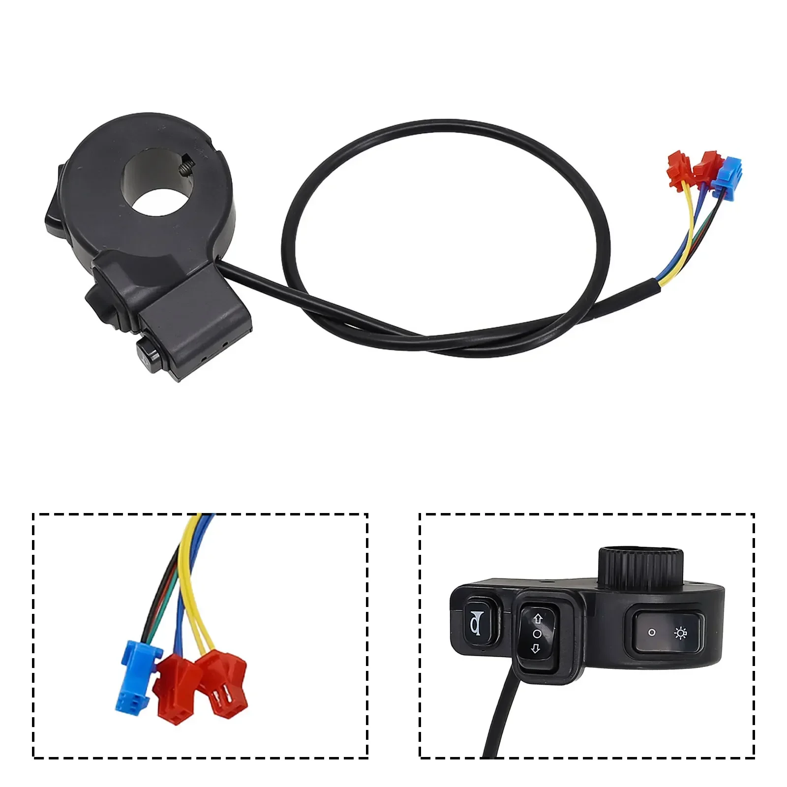 

Brand New Ebike Switch Switch Conversion Switch Three-in-1 Electric Scooter Headlight Latching (ON OFF) Button