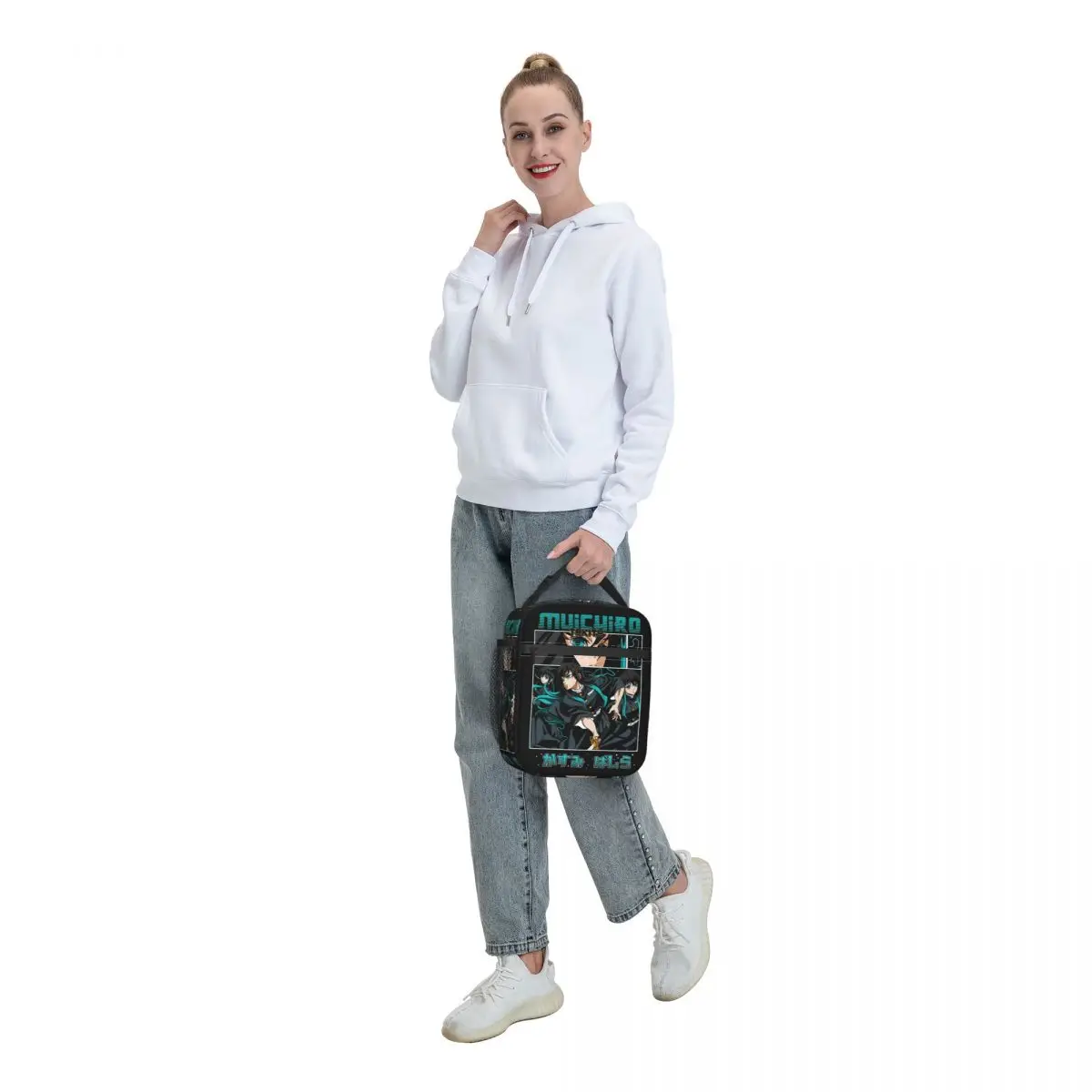 Custom Indifference Mist Pillar Lunch Bag Cooler Thermal Demon S-Slayer Insulated Lunch Box for Office view 6