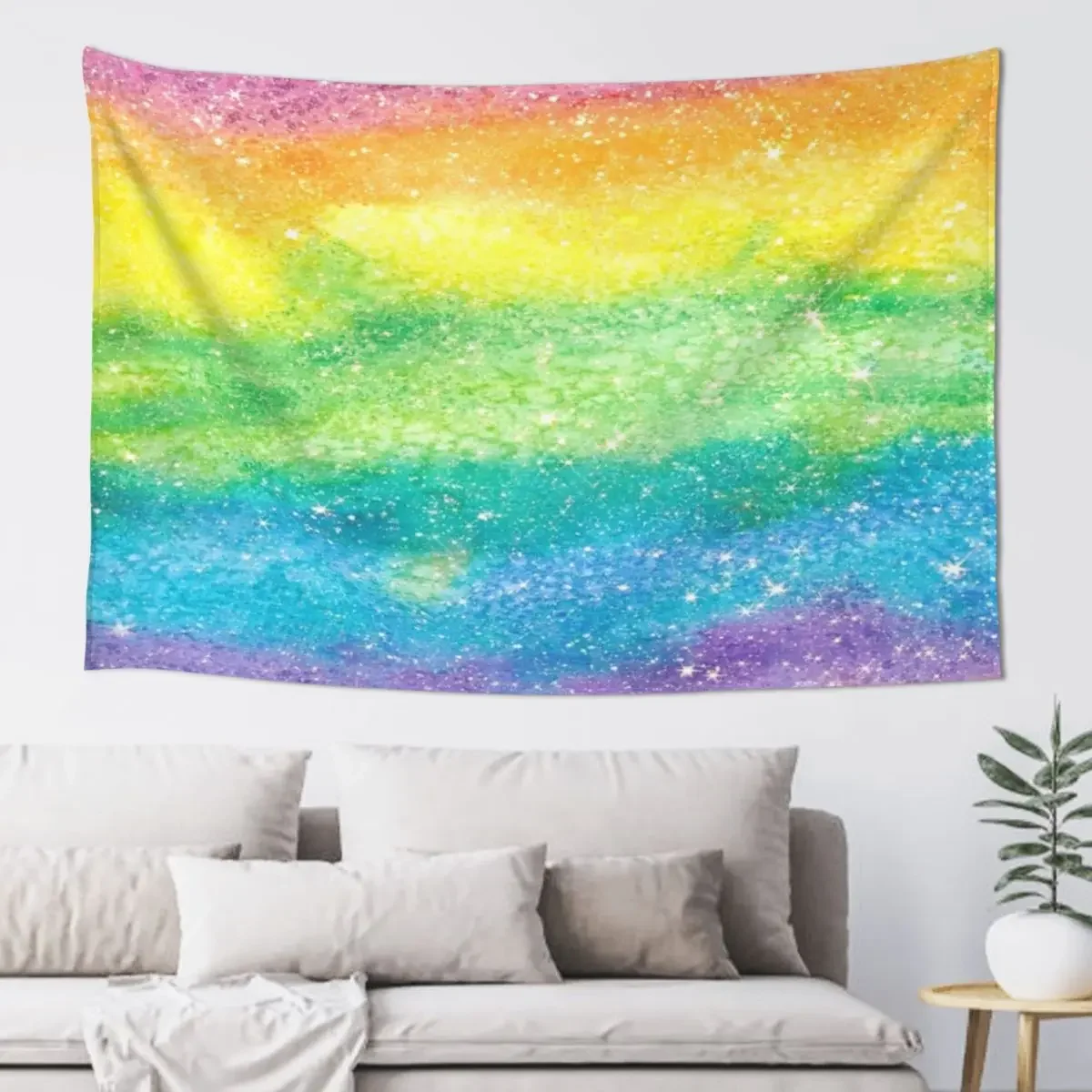 

Glitter Rainbow Tapestry Aesthetics For Room Aesthetic Decoration Tapestry