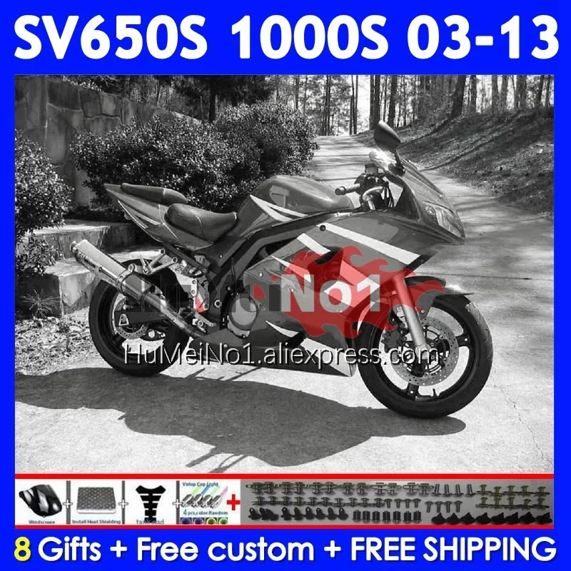 SV1000S For SUZUKI SV650S SV650 SV1000 S Silvery 112No.116 SV 650S 1000S 2003 2004 2005 2006 2007 2008 09 10 11 12 13 Fairing