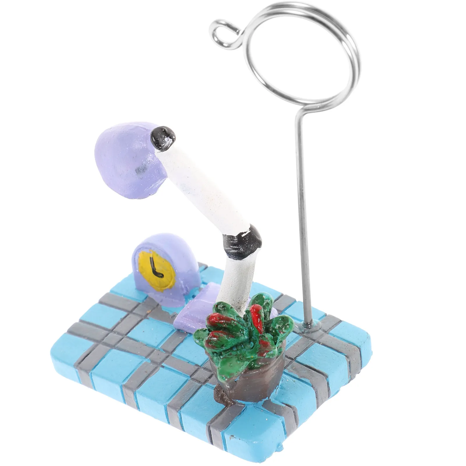Succulent Plants Desktop Memo Clip Photo Holder – Mini Landscape Note Stand Decorative Organizer for Office & Home
