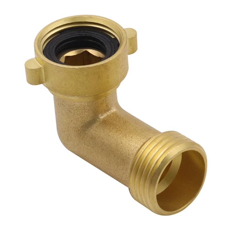 

90 Degree Hose Elbow Eliminates Stress Strain On RV Water Intake Fittings Garden Connector Quick Swivel Connect Adapter