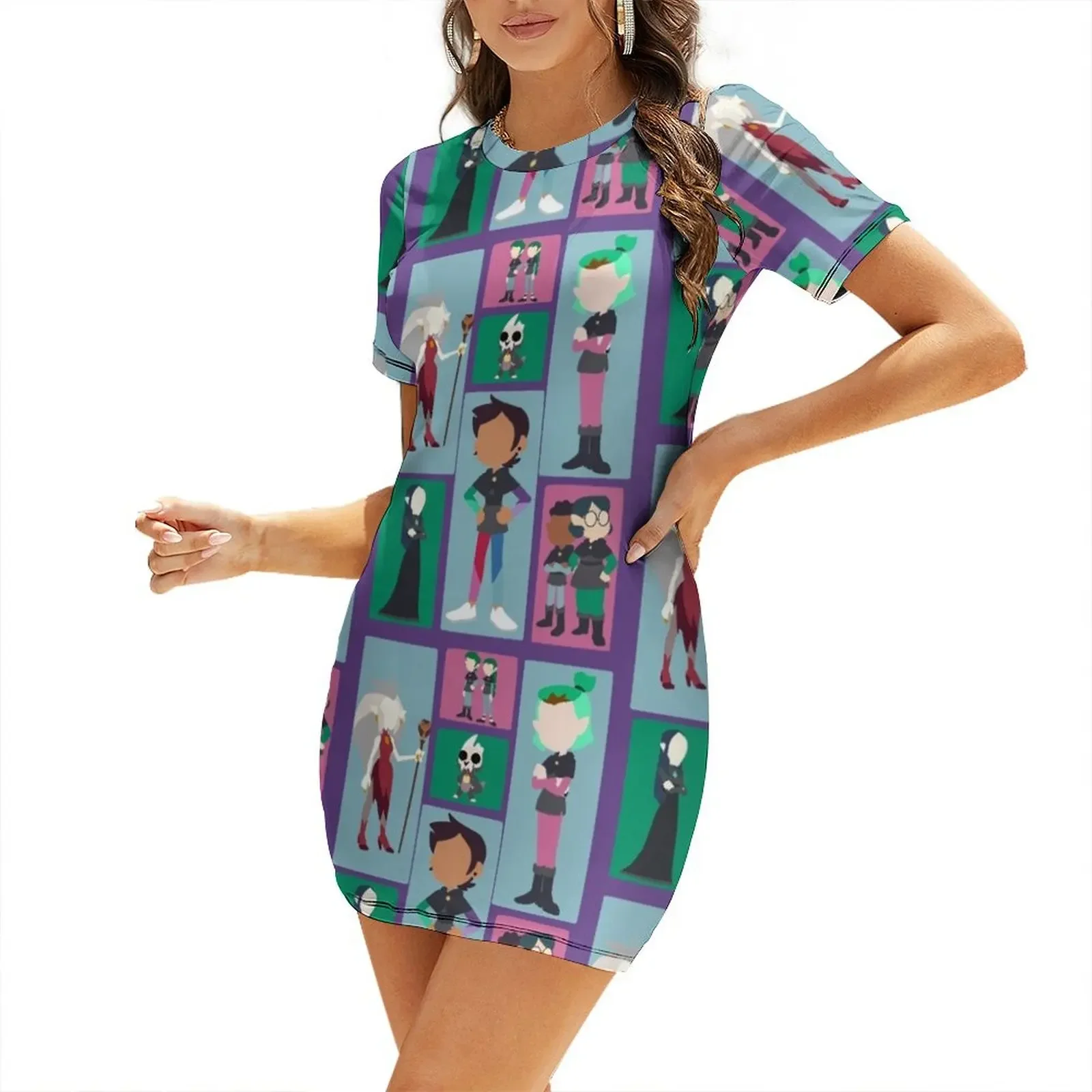 

Hoot Home Short-Sleeved Dress prom clothes dress korean style prom dresses 2025 luxury evening dresses for women 2025 Dress