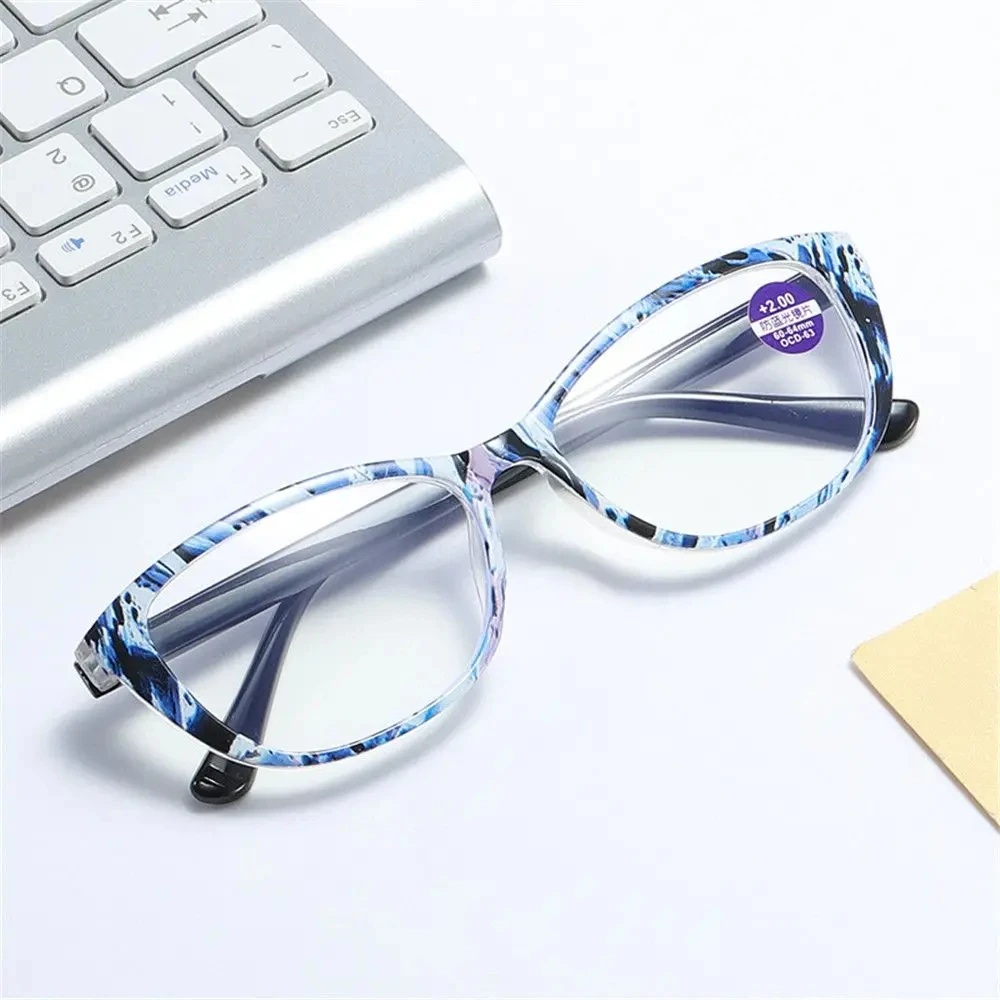 Women\'s Glasses 2023 Trend Printed Frame Reading Glasses Men Eye Protection Anti-Blue Light Presbyopia Eyeglasses +1.0~+4.0