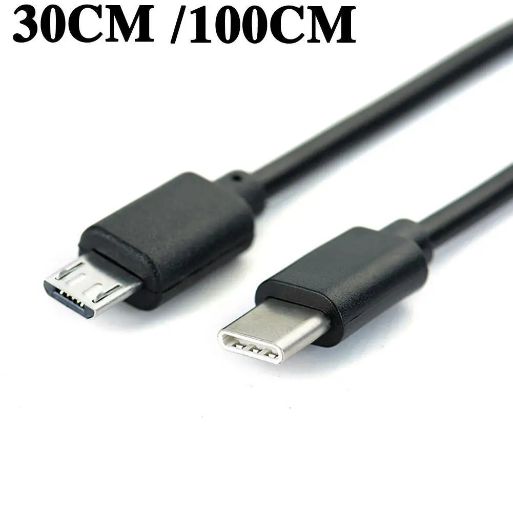 

30/100cm Type C Usb-c To For Micro Usb Cable For Xiaomi Mutual Charging And Reverse Data Cable