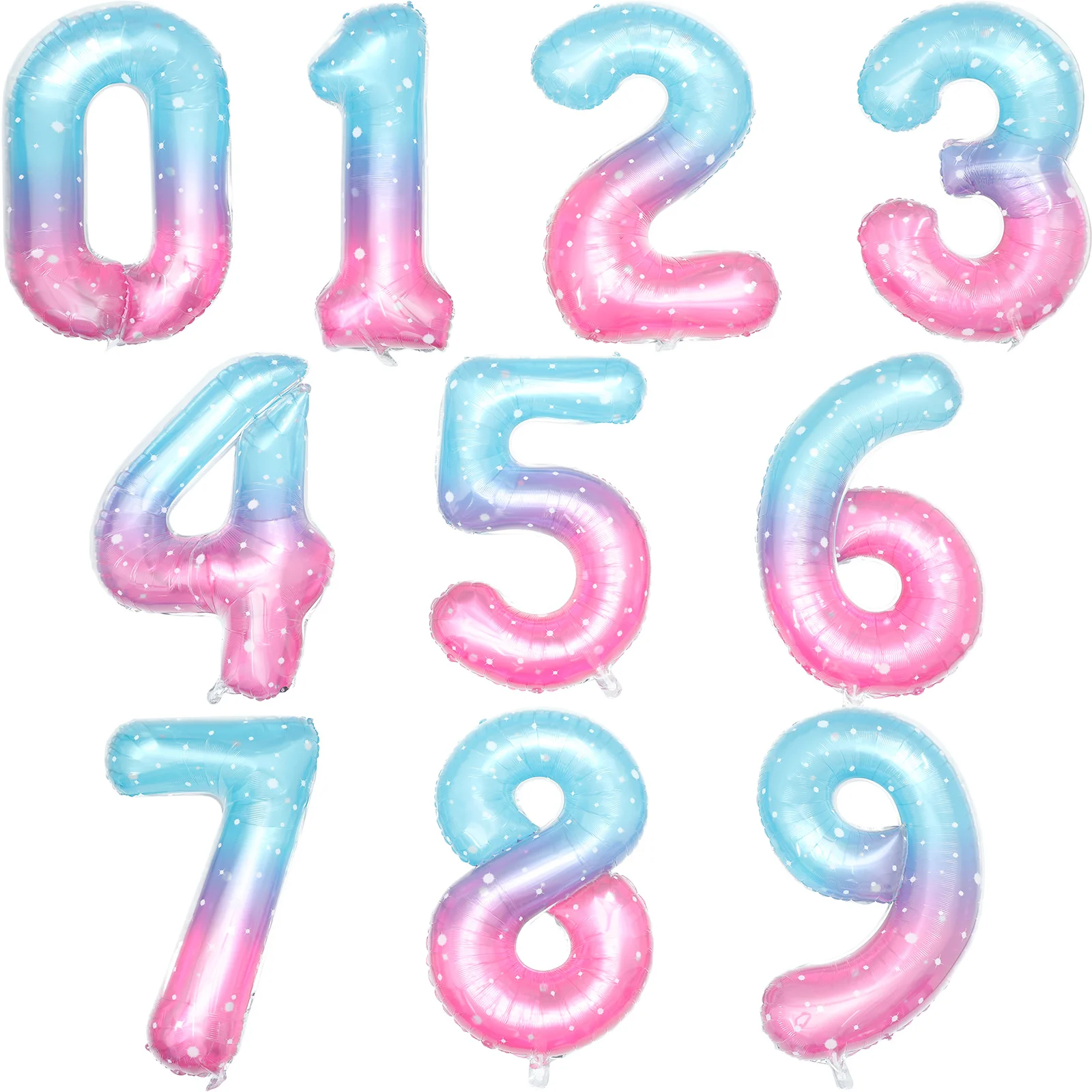 

10 PCS Number Balloon Foil Party Decoration Balloons Birthday Large Giant Princess