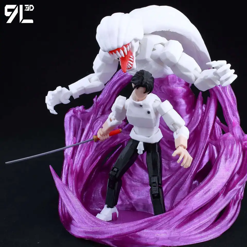 9l3d anime mahoraga figura de ação lucky13 manequim titan13 móvel