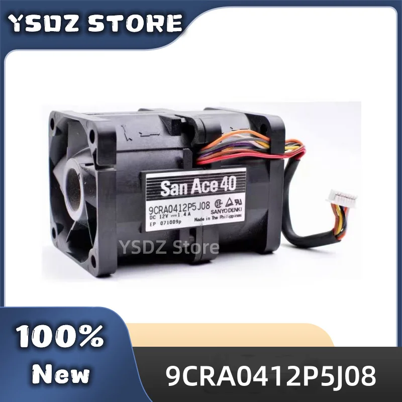 9CRA0412P5J08 DC12V 1.4A 40*40*56MM New Original Server high volume booster fan Fast Shipping