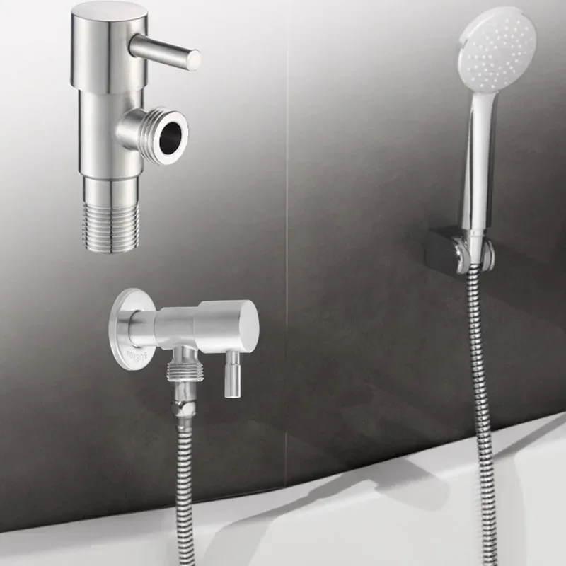 G 1/2 Inch Solid Brass Faucet Triangle Valve Angle Inlet Water Stop Valve Hot Cold Water Heater Toilet Copper Core Switch Valve