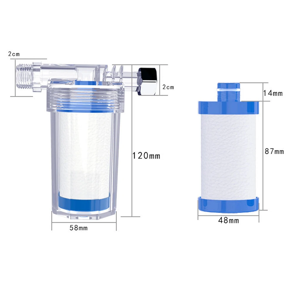 1.88*3.46in Multipurpose Purifier Shower Cotton Filter Strainer Faucet Fitting Clean Water Drain Strainers Kitchen Bathroom Part