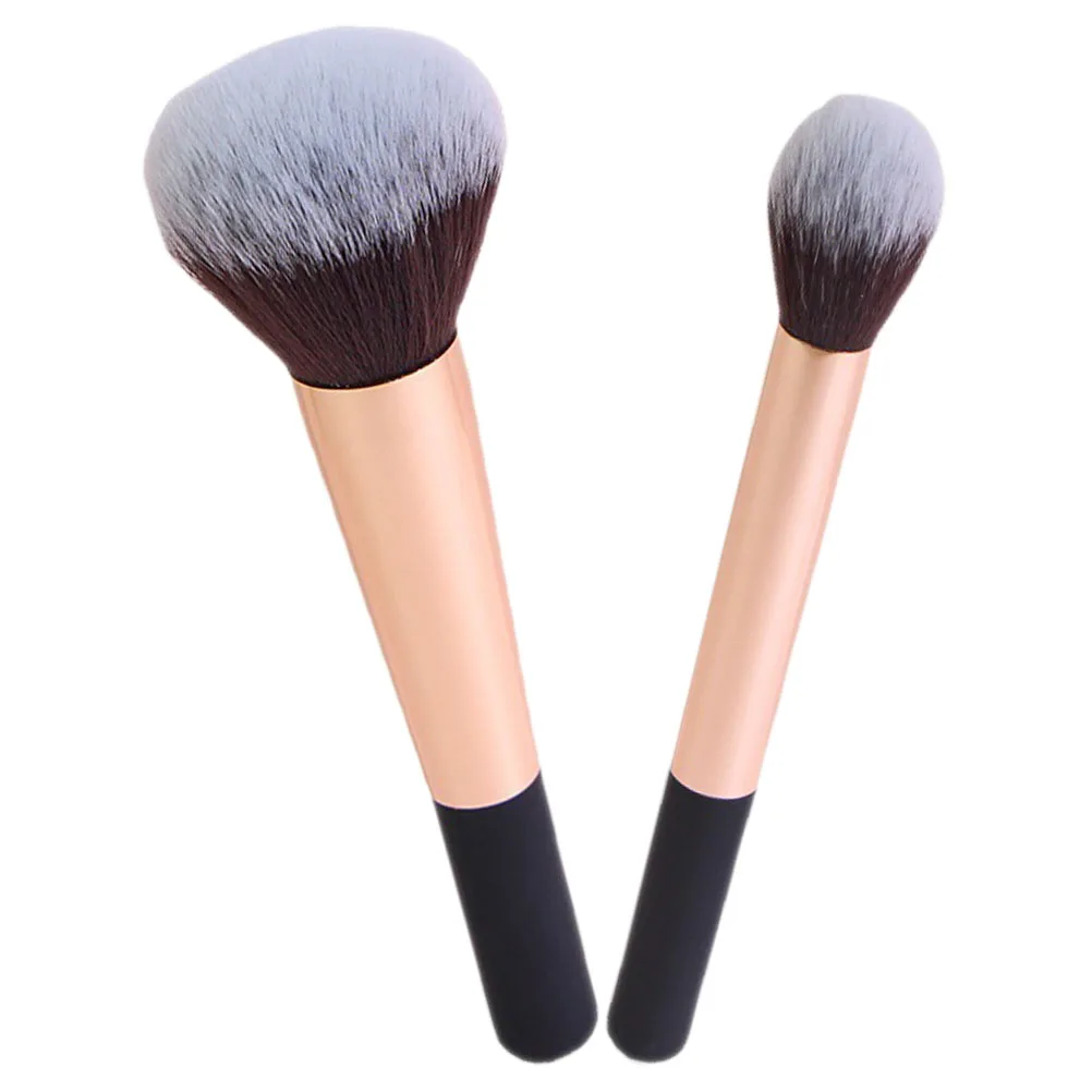 

2pcs Makeup Brush Set Large Size Soft Bristles Ergonomic Handle Blush Highlighter Powder Brush Women Beauty Tool