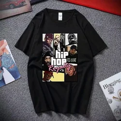 Summer Men /Women T Shirt Street Hip Hop Culture Dr Dre Eminem 2 Pac Biggie Rapper Print Unisex T-Shirt Top Tees 80103