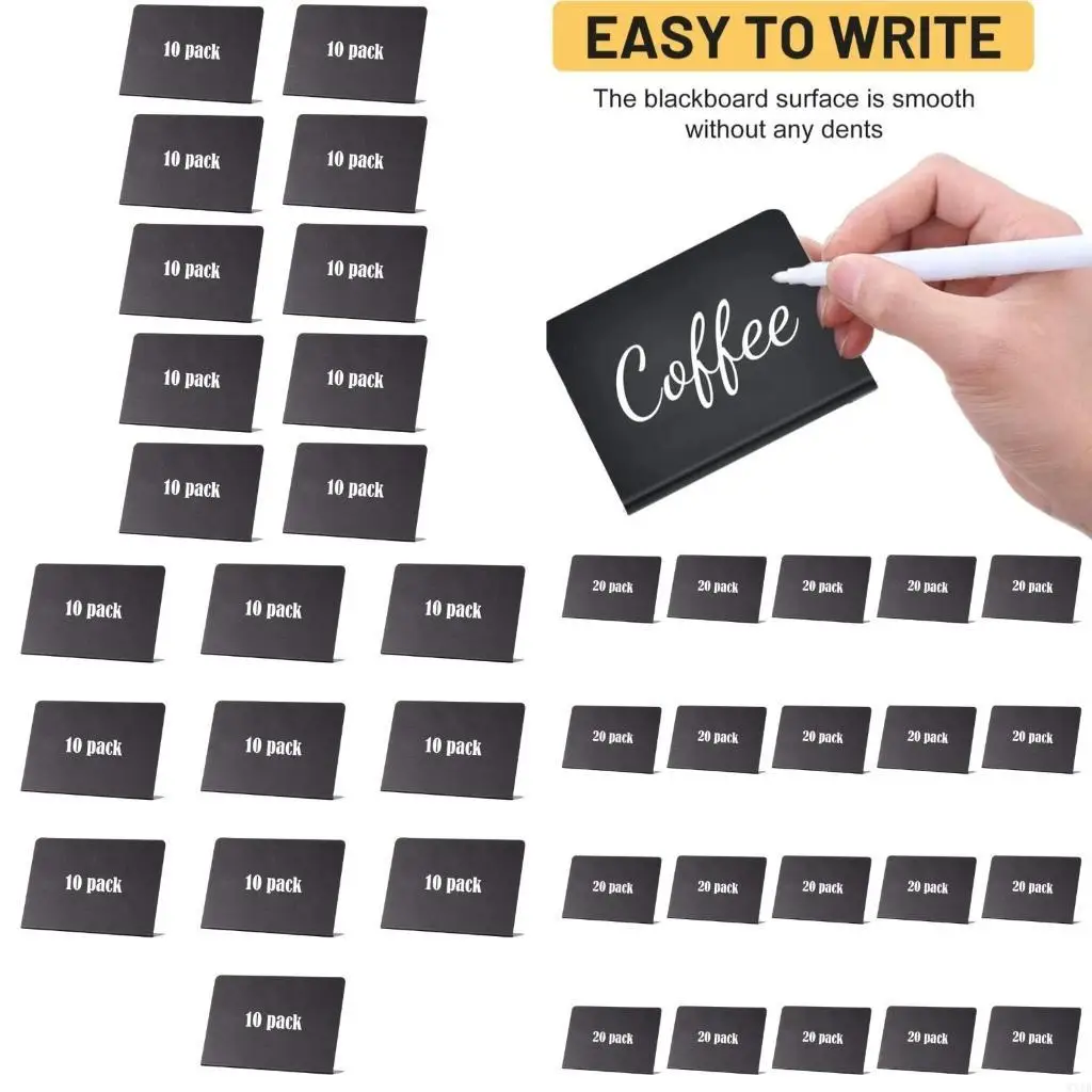10/20 PCS PENメモ付きの小さな黒板標識パーティー用のボードボードボードボード