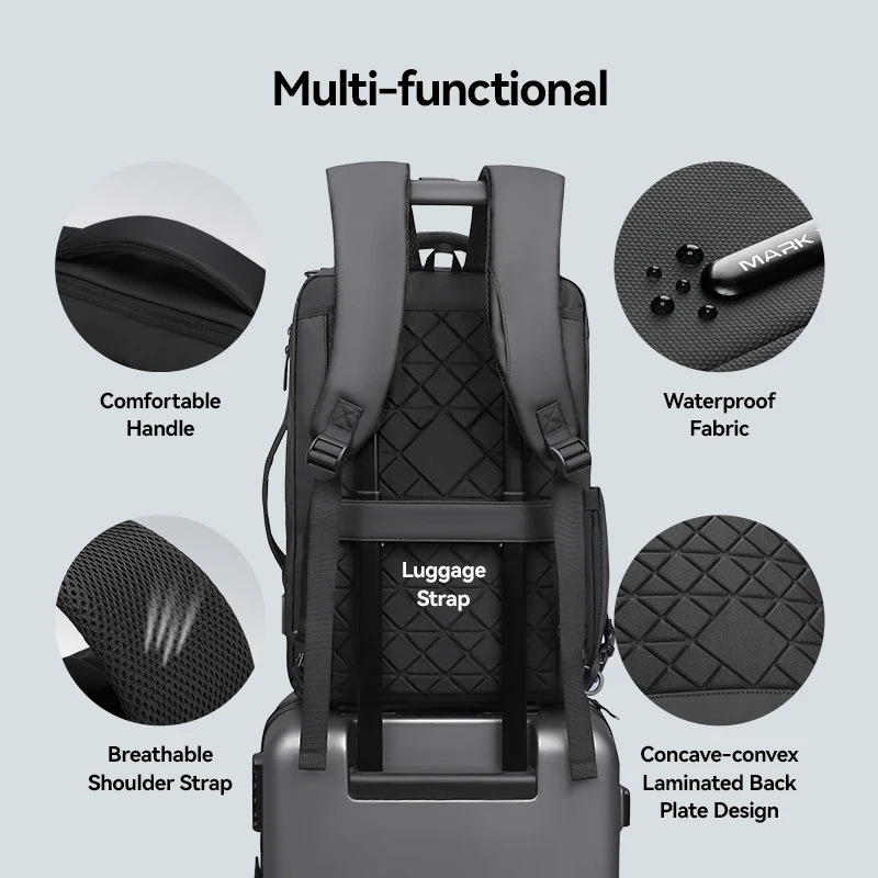 MarkRyden Squero III: multifunctional, everyday, high capacity, business, usb port backpacks