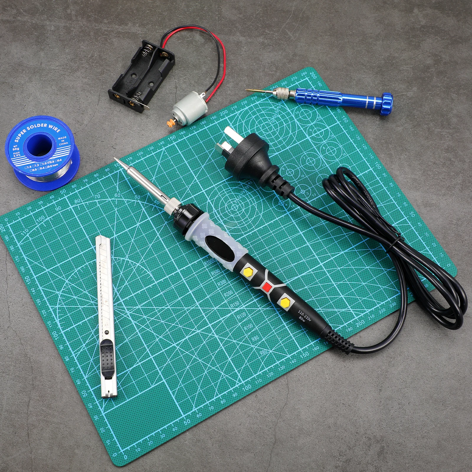 

10Pcs Adjustable Soldering Iron Kit 80W High Display Repair Welding Tool Kit Portable Carry Bag for DIY