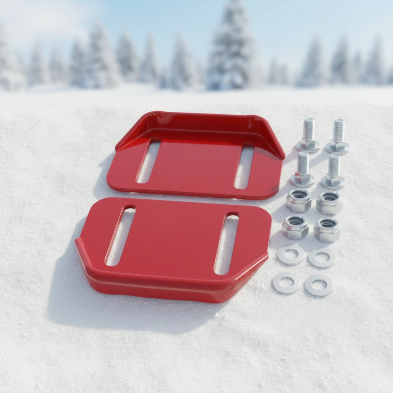 

2 Pieces Skid Plate Shoes Wear-Resistant Winter Machine Part Heavy-Duty Surface Protection for Home Owners, Driveways, Sidewalks