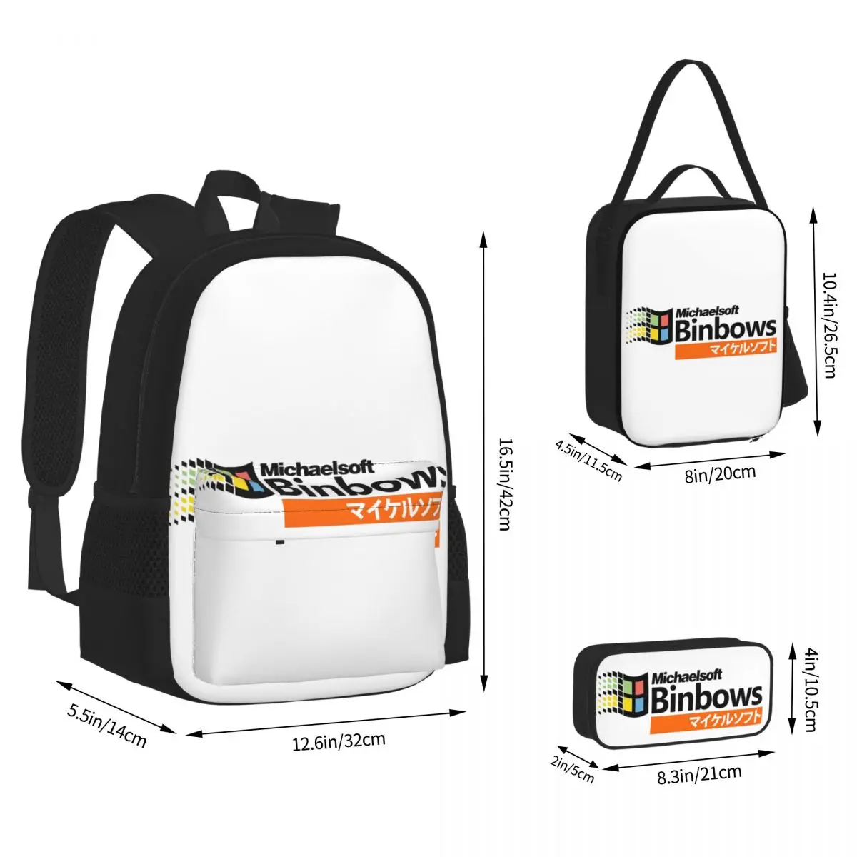 Michael soft binbows Rucksäcke Jungen Mädchen Bücher tasche Kinder Schult aschen Cartoon Kinder Rucksack Lunch Bag Stift Tasche dreiteiliges Set