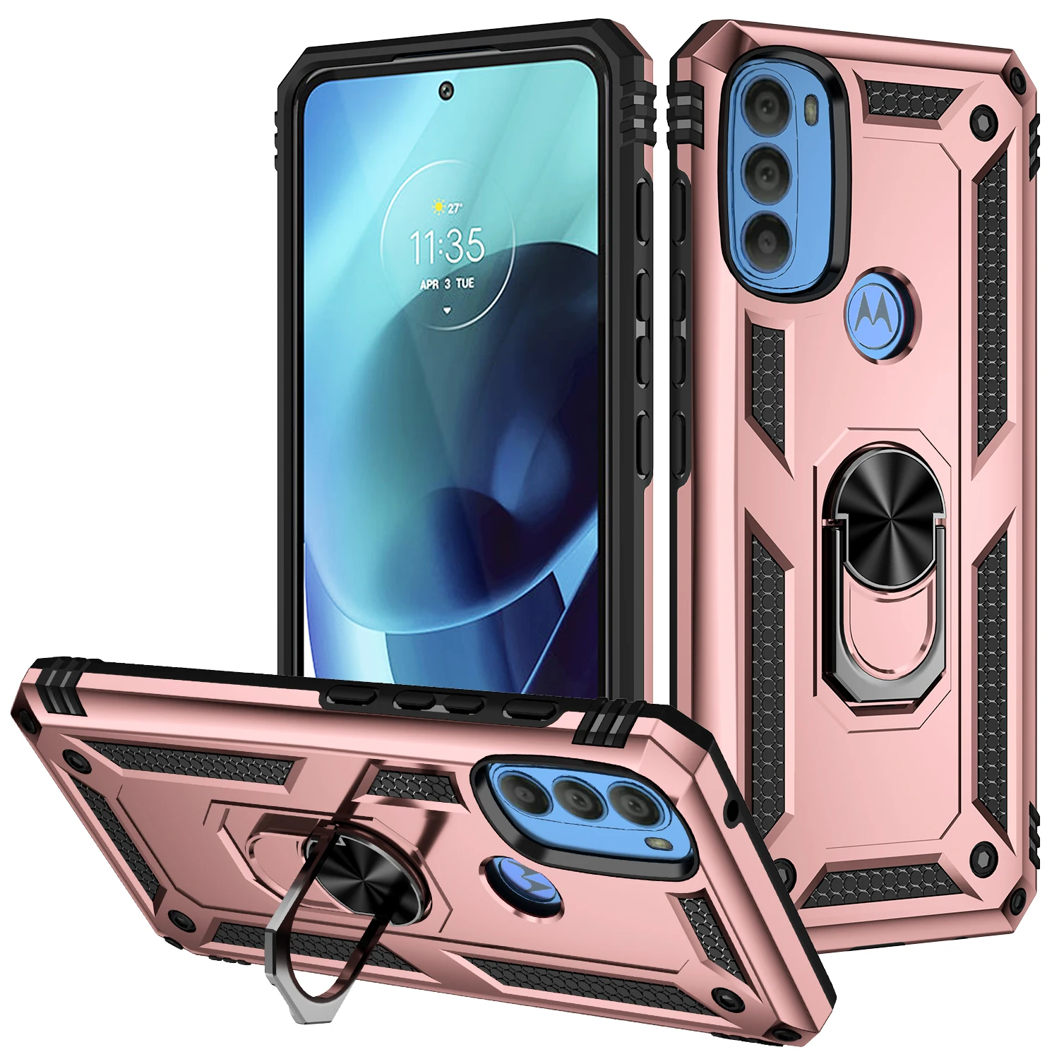 for Moto G 71 Cover Case for Motorola Moto G71 5G Shockproof Armor Rugged Military Protective Ring Holder Magnet Phone Case