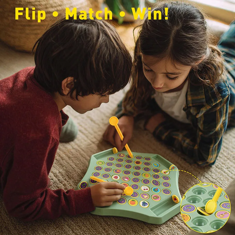 Children's Memory Flip Chess Elimination Fun Battle Puzzle Concentration Logic Thinking Training Interactive Toy