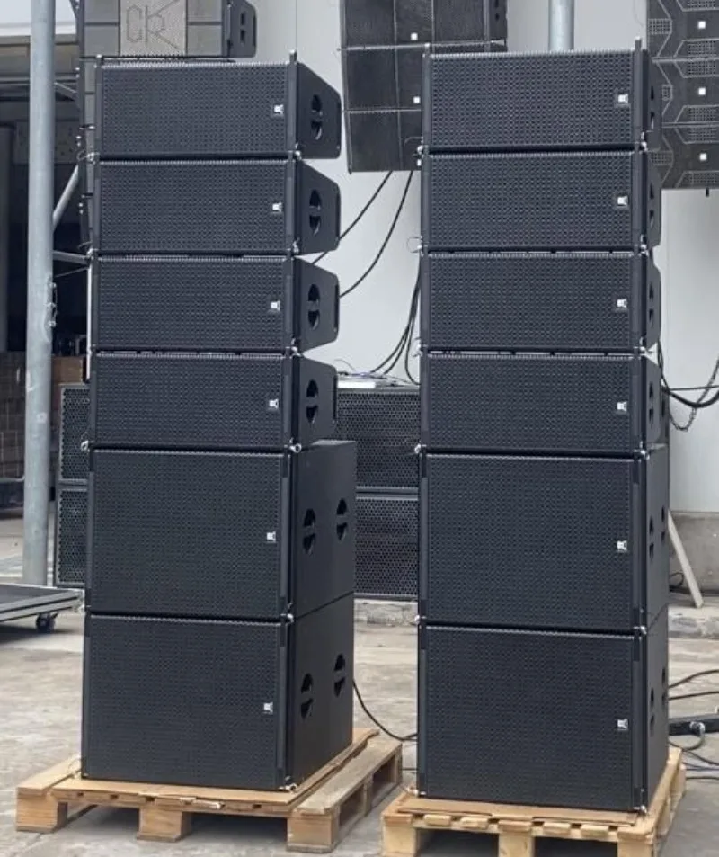Good Quality Double 10 Inch Line Array 18 Inch Subwoofer CVR Outdoor Big Speaker Box
