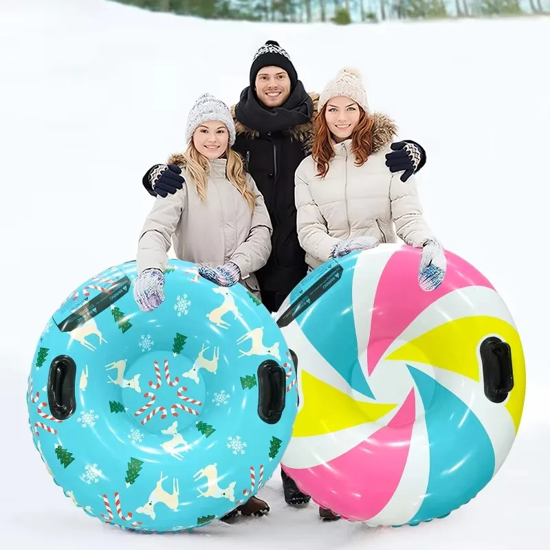 

New PVC inflatable sled snow tube ski thickened ring inflatable snow tube sled snow tube