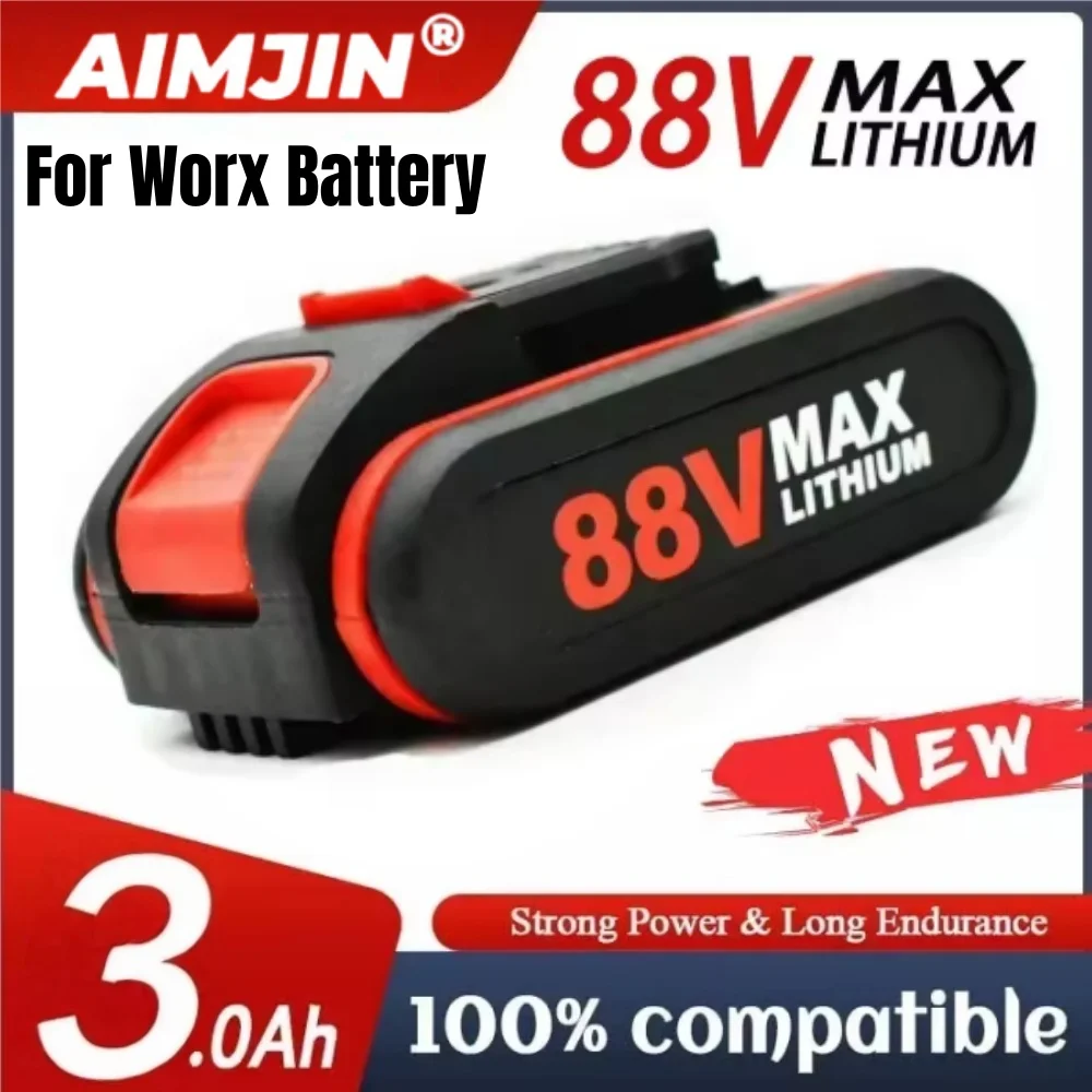 24V 48V 88V For WORX 3.0Ah Electric Tool General Rechargeable Lithium Battery Screw Driver Electric Drill Electric Pruning Saw