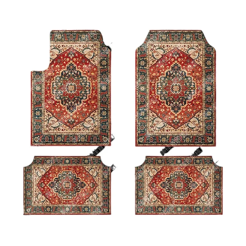

Retro Persian Car Mats, Wear-resistant and Dirt-resistant Floor Mats, Special Floor Mat Four-piece Set