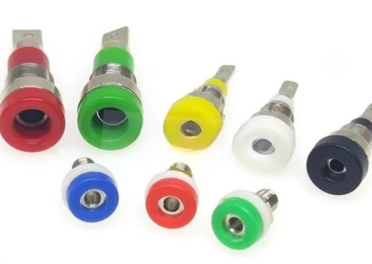 4mm 2mm K2A43 Banana Plug Socket Test Socket Panel Insulated Terminal Banana Female Socket 2pcs
