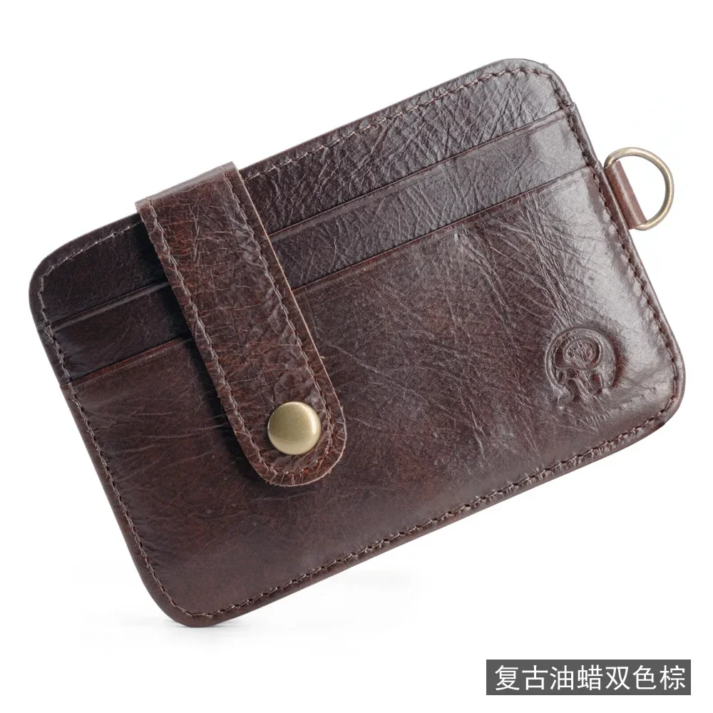 خمر للجنسين محفظة صغيرة جلد البقر معرف حامل بطاقة الائتمان الاستخدام اليومي قصيرة ضئيلة محفظة متعددة فتحة بطاقة vsэсы Е ЕСНК