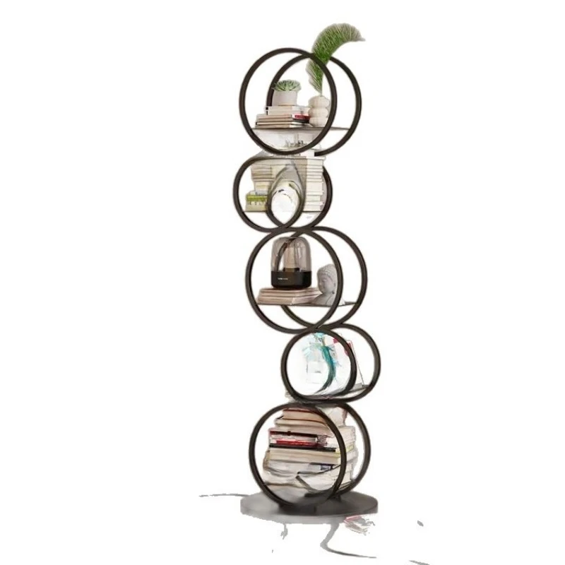 Display simple floor-to-ceiling shelves, living room integrated bookcase, corner bubble bookshelf, removable storage, wall shelf