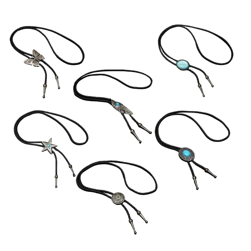 

6Pcs Bolo Tie Set for Men and Women Western Fashion Statement Jewelry Necktie