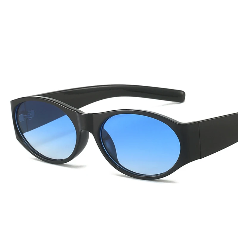 2024 Oval Sunglasses Women Fashion Luxury Brand Round Sun Glasses Ladies Classic Yellow Big Frame Goggle Eyewear UV400