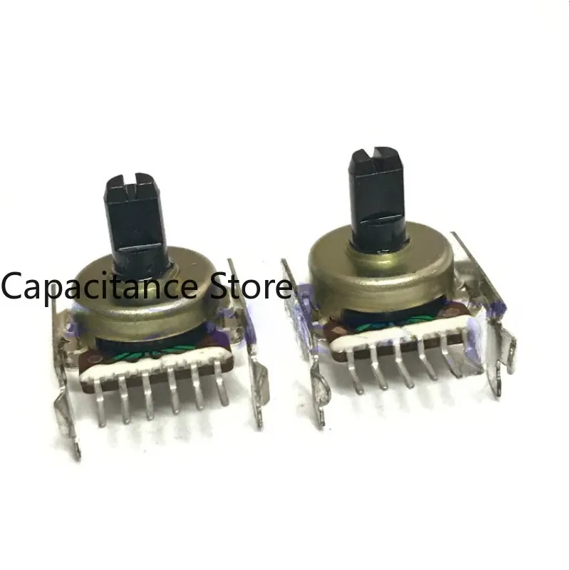 

5PCS 161 horizontal rotary potentiometer double A10K dual-channel power amplifier sound box volume 6 feet