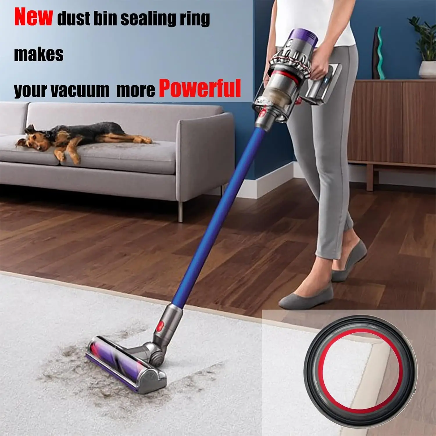 صندوق الغبار العلوي حلقة لإحكام الإغلاق الثابتة لعلبة المكنسة الكهربائية دايسون V10 SV12 مع قطع غيار كوب الترابية مفك البراغي T8