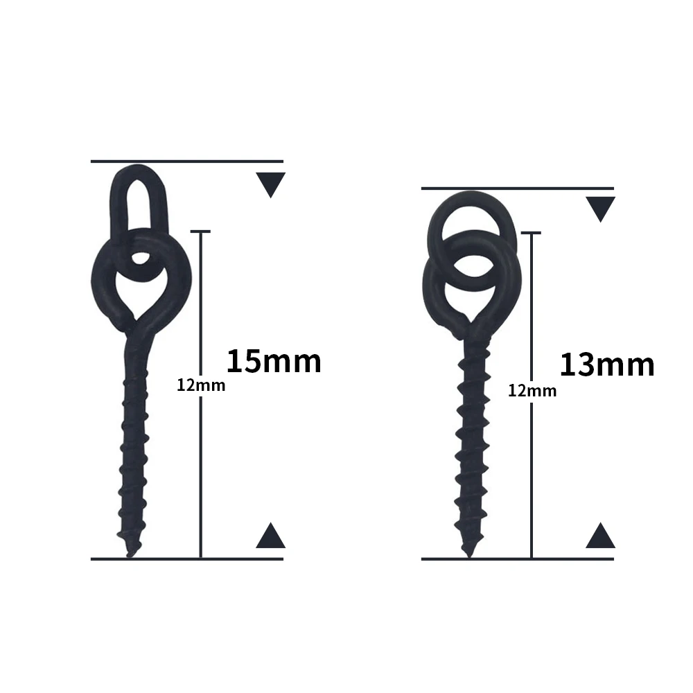 d ring fishing lure holder Screw Peg with Ring Swivel D-Rig Chod Rig Terminal Tackle Bait Holder Screw  Carp Fishing Accessories