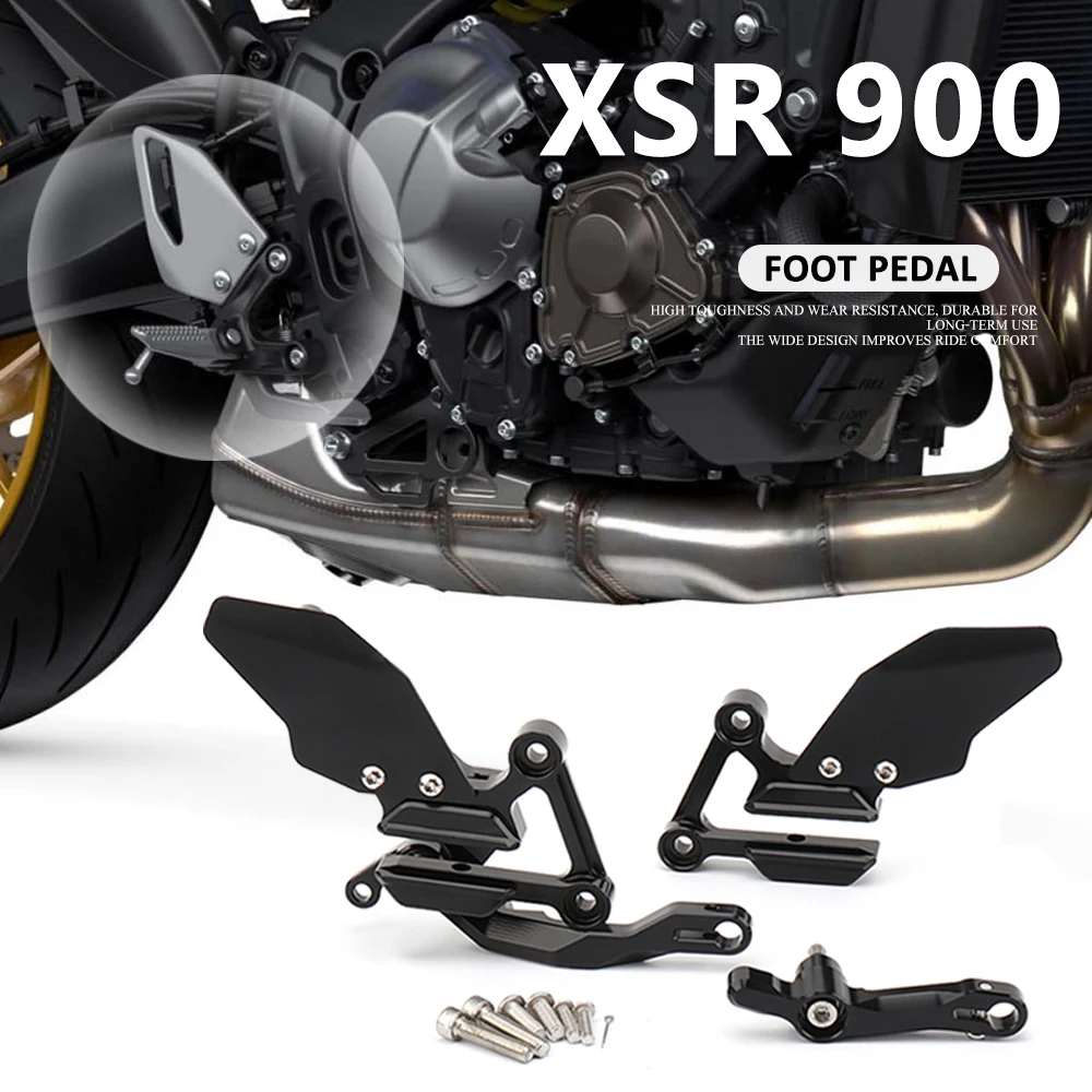 

Motorcycle Accessories Black CNC Adjustable Footpegs Foot Pegs Pedals Rest Rearset For Yamaha XSR900 XSR 900 xsr900 2022 2023